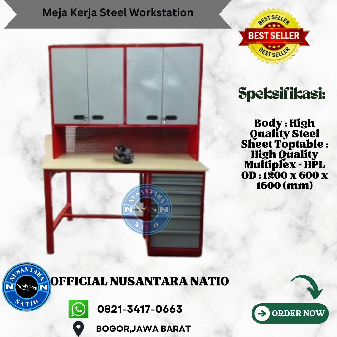 Meja Kerja Steel Workshop Workstation Work Bench Eco Iv | Nusantaranatio